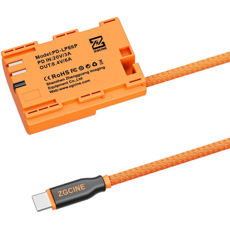 ZGCINE Dummy Battery-Cable Canon LP-E6P (USB-C) (PD-LPE6P) - image 2 of 5