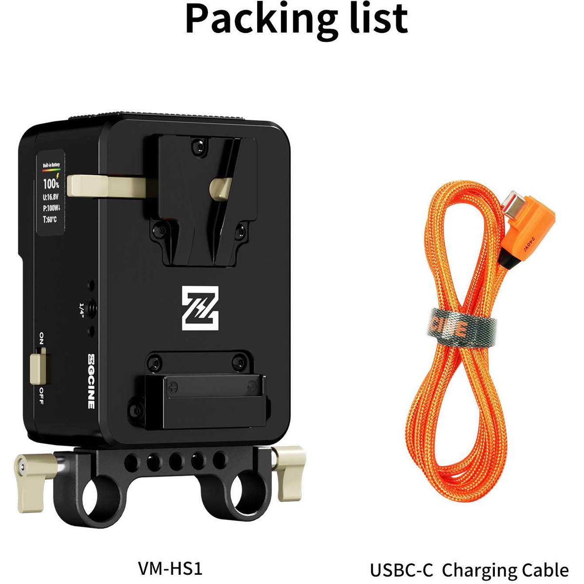 ZGCINE Hotswap Plate w/ Built-In 55WH Battery (VM-HS1) - image 2 of 5
