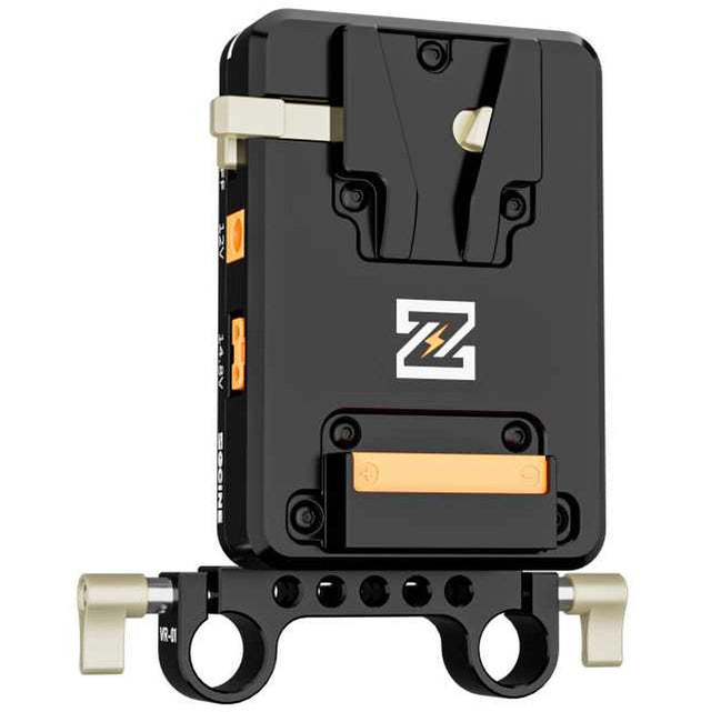 ZGCINE Tiltable V-Mount Plate / Charger On 15mm Rod Mount (VM-VP2-K3)