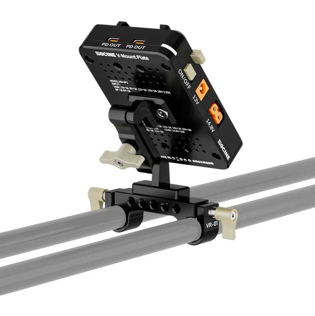 ZGCINE Tiltable V-Mount Plate / Charger On 15mm Rod Mount (VM-VP2-K3) - image 3 of 5