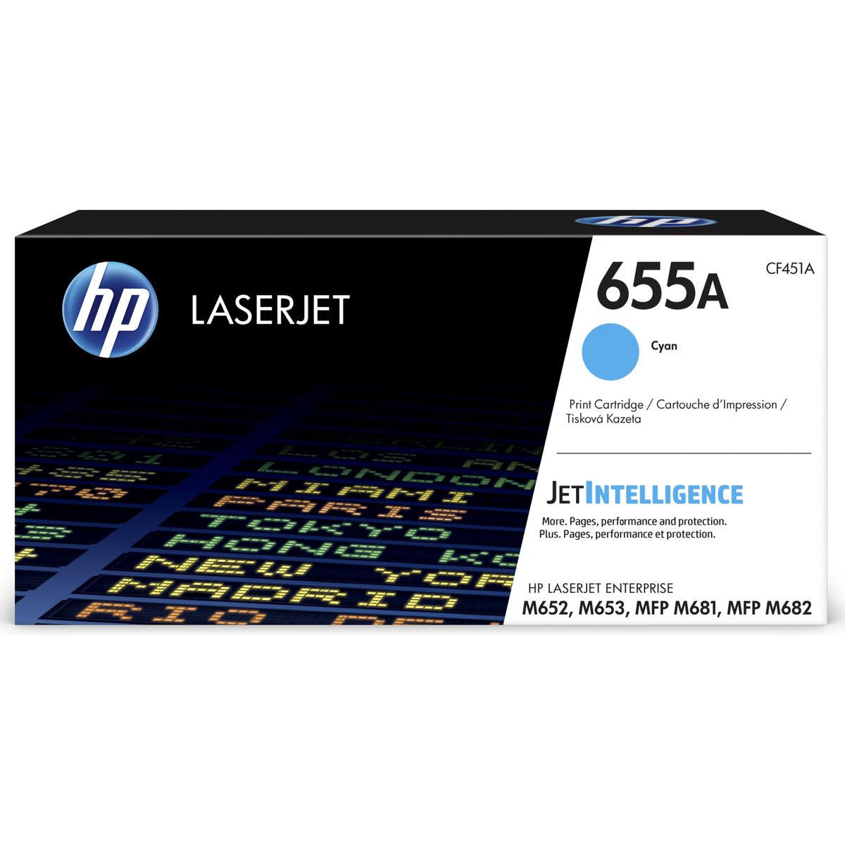 HP 655A LaserJet Cartridge Cyan CF451A