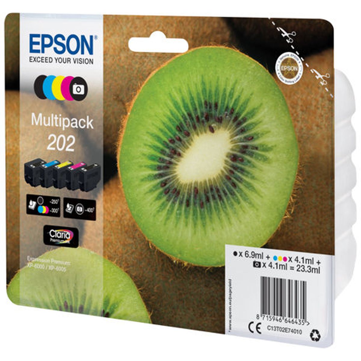 Epson 202 5-Multipack Clara Prem Kiwi T02E74010 - image 2 of 2
