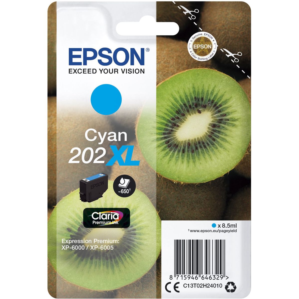 Epson Cyan 202XL Kiwi Clara Premium Ink - image 2 of 2