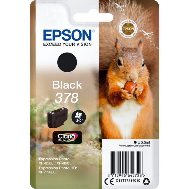 Epson Black 378 Eekhoorn Clara Photo HD Ink