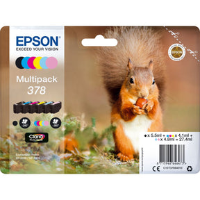 Epson 378 Mpack (Bk.c.m.y.lc.lm) w/ Security