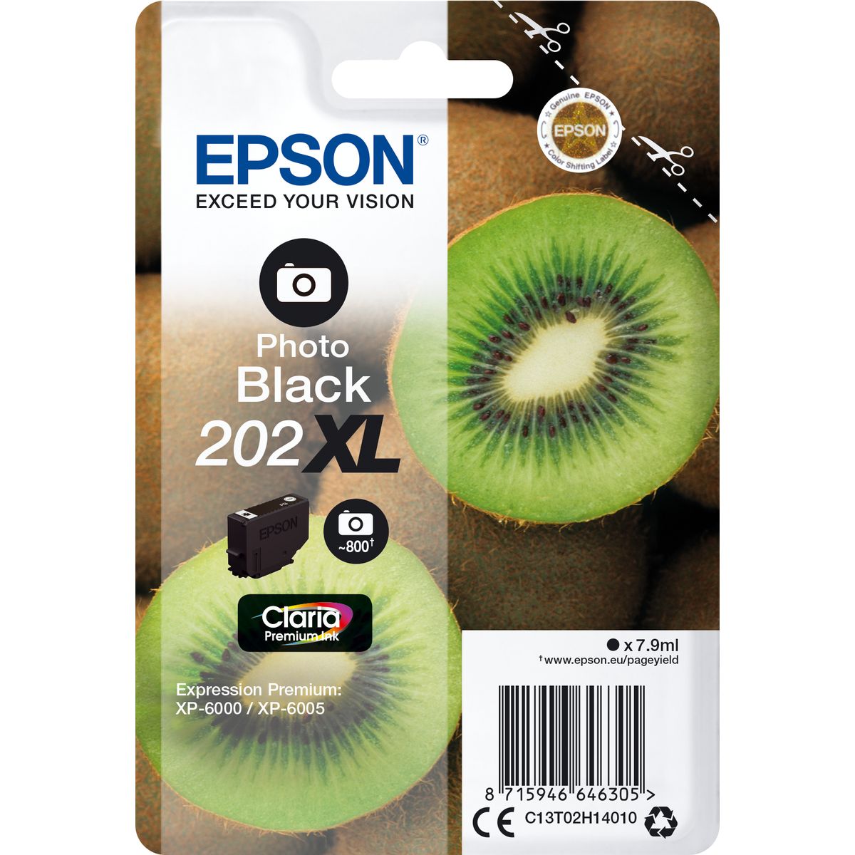 Epson 202XL Photo Black Ink Cartridge (w/ Security)