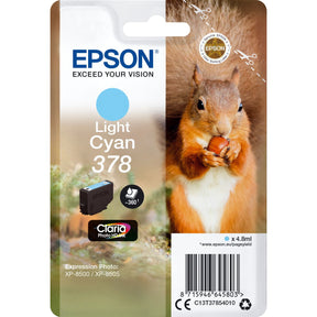 Epson 378 Light Cyan Ink Cartridge (w/ Security)