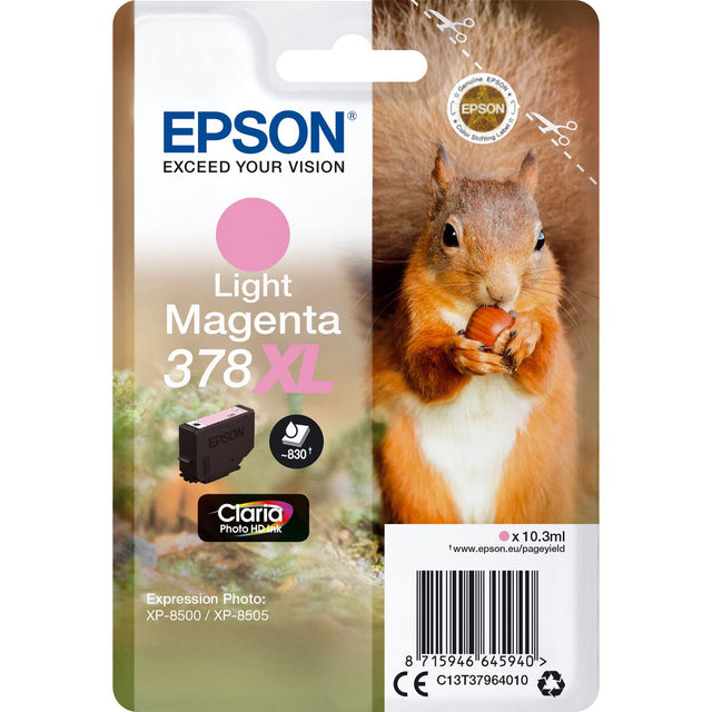 Epson 378XL Light Magenta Ink Cartridge (w/ Security)