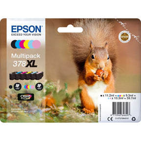 Epson 378XL Mpack Ink (Bk.c.m.y.lc.lm)(w/ Security)
