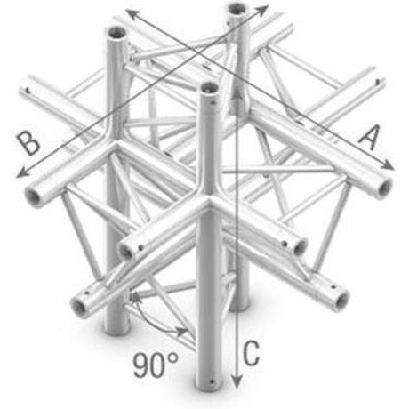 StudioKing Truss T-Cross 90 Degrees 6 Way Apex Up Down