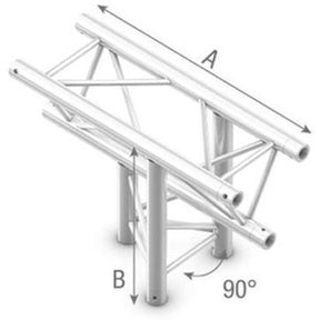 StudioKing Truss T-Cross 90 Degrees 3 Way Apex Up Down