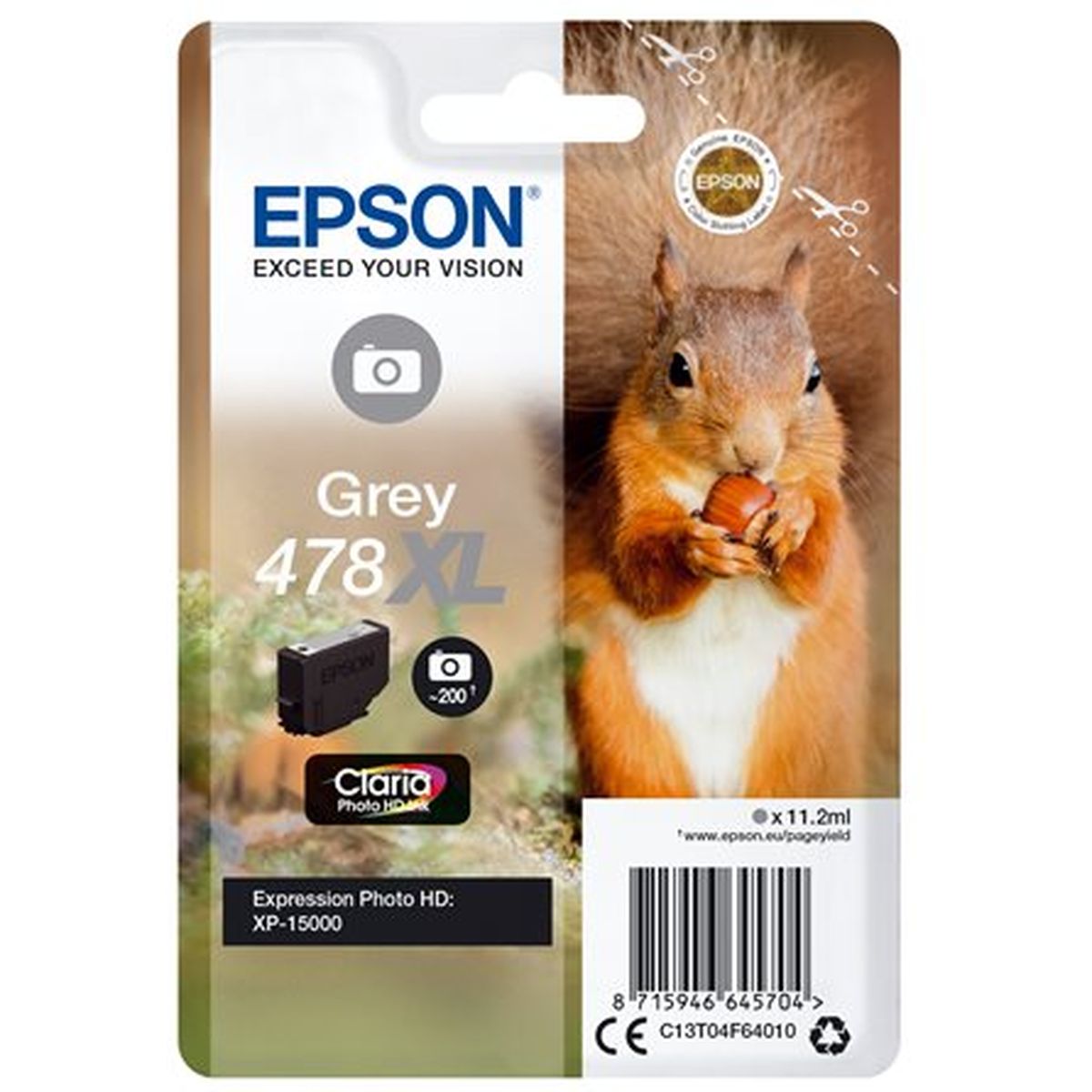 Epson 478XL Grey Squirrel Clara Photo HD C13T04F64010 - image 3 of 3