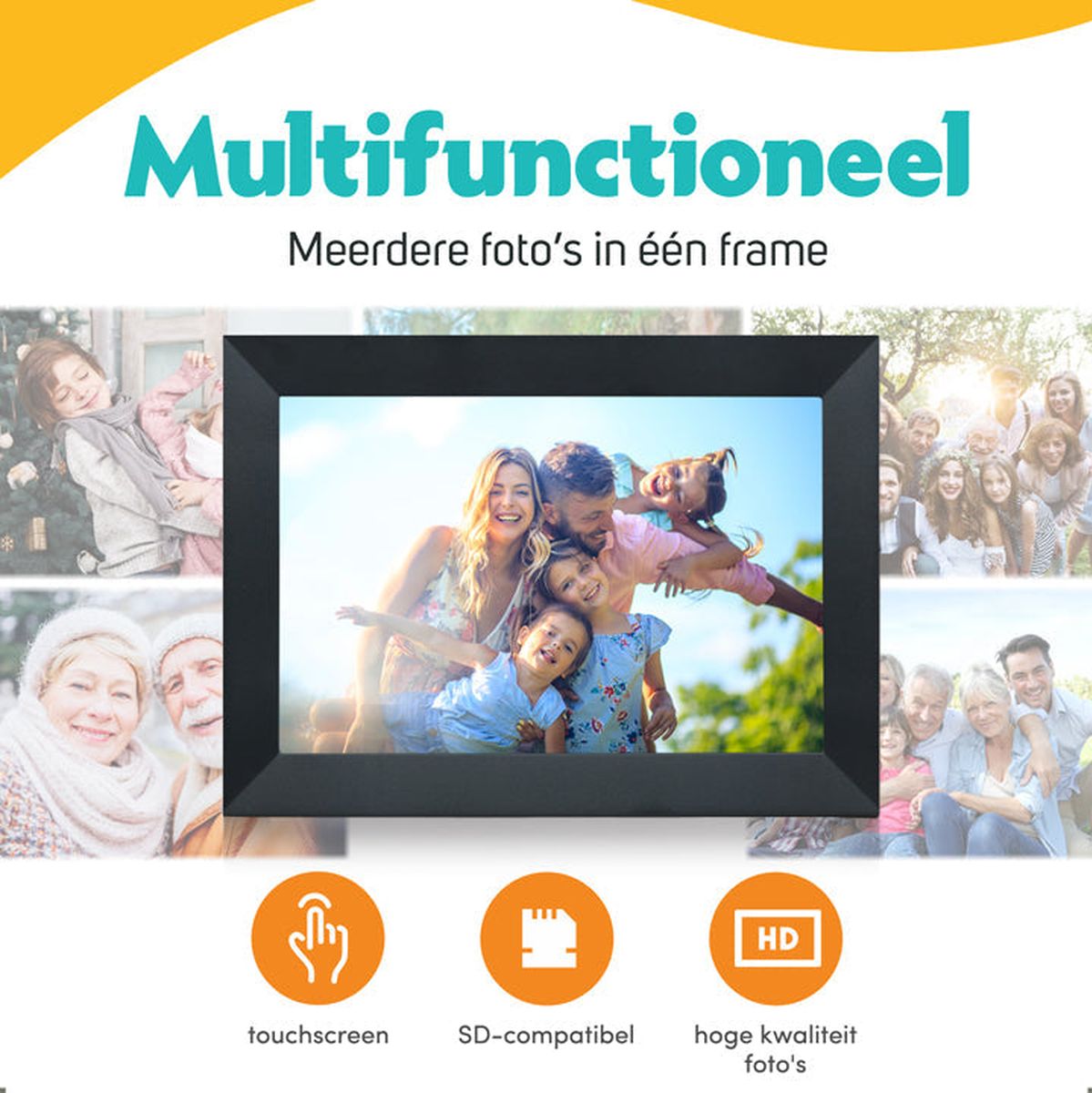 Pora&Co Digital Photo Frame 8 inch Black - image 4 of 5