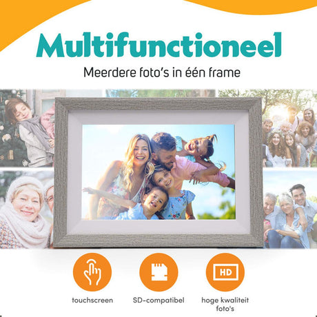 Pora&Co Digital Photo Frame 10 inch Silver / White - image 5 of 5