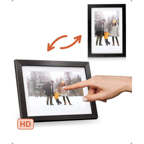 Pora&Co Digital Photo Frame 8 inch Black Wood