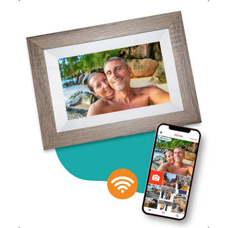 Pora&Co Digital Photo Frame 8 inch Dark Brown - image 3 of 5