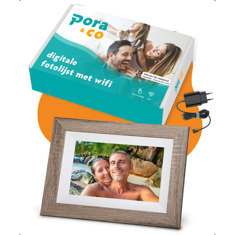 Pora&Co Digital Photo Frame 8 inch Dark Brown - image 4 of 5