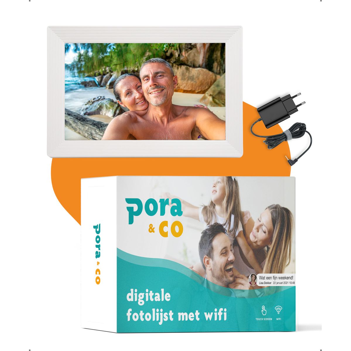 Pora&Co Digital Photo Frame 10 inch White