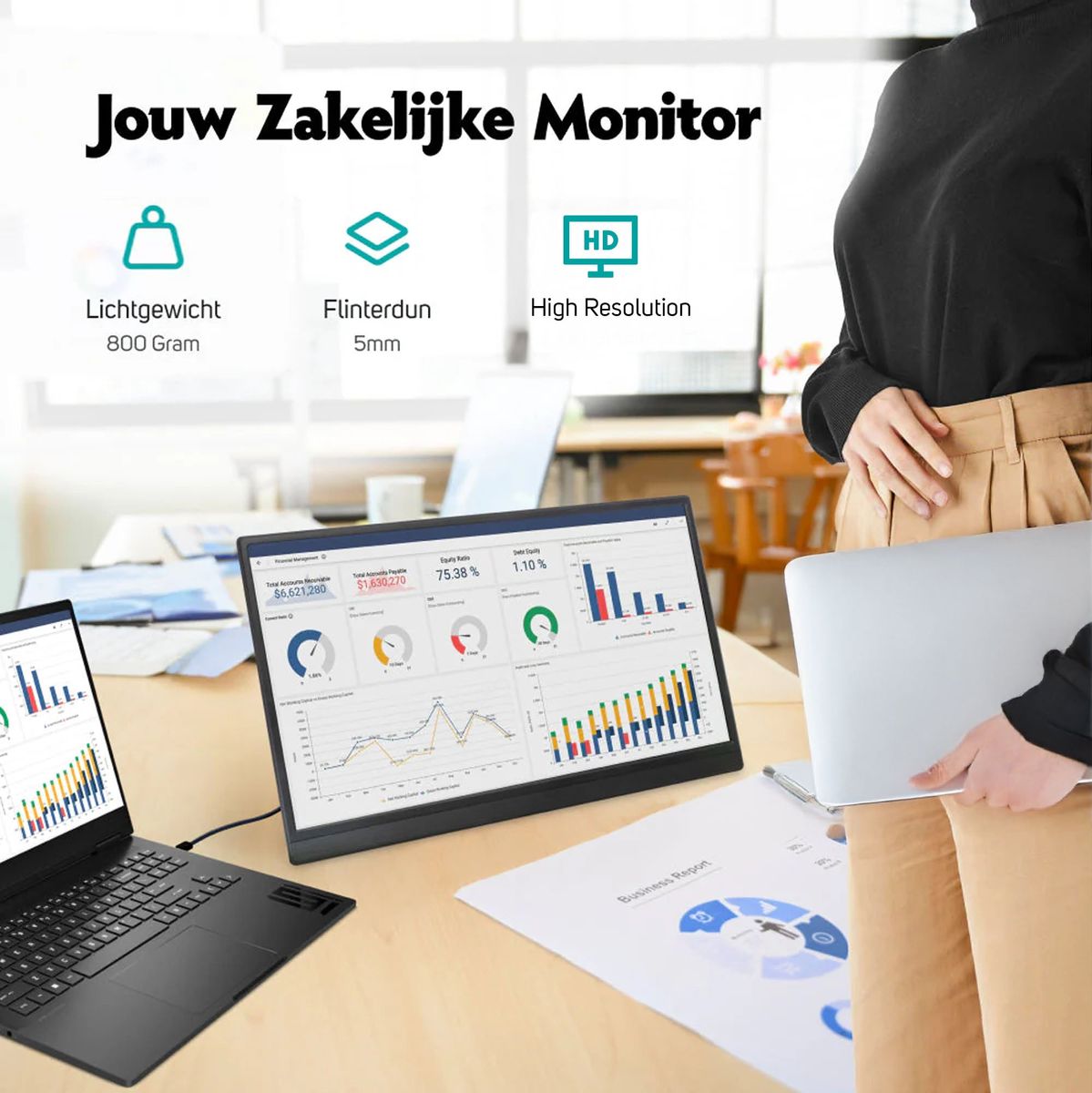 Pora&Co Portable Monitor 14 inch - image 5 of 5