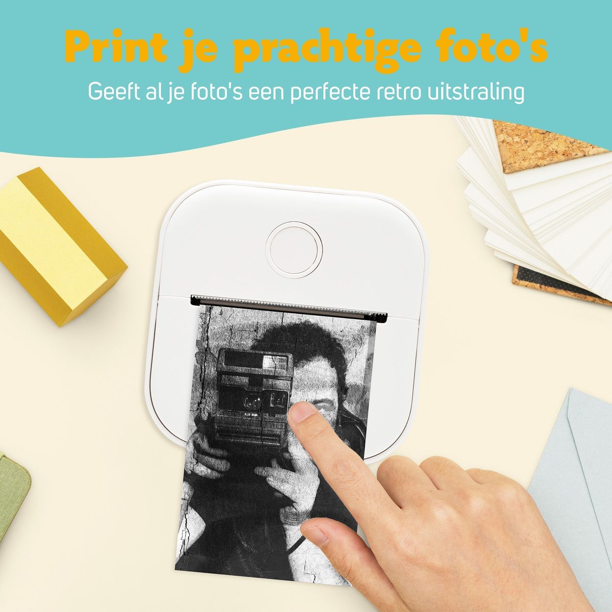 Pora&Co Mini Fotoprinter Thermisch For Smartphone - image 3 of 5