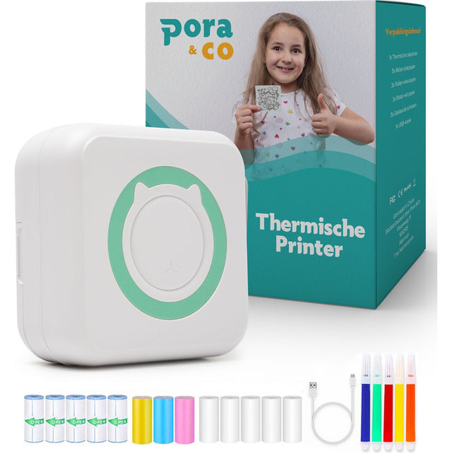 Pora&Co Mini Printer For Mobiel Green