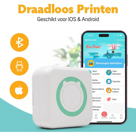 Pora&Co Mini Printer For Mobiel Green - image 2 of 5