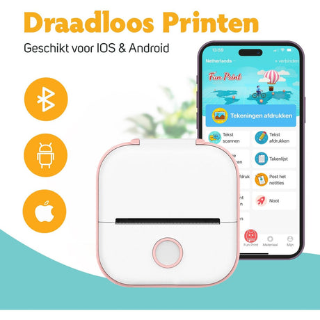 Pora&Co Mini Fotoprinter For Smartphone Pink - image 2 of 5