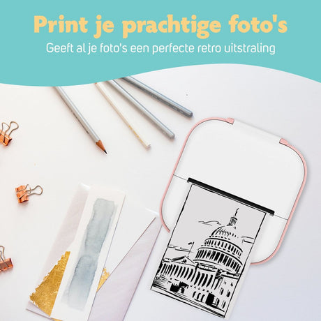 Pora&Co Mini Fotoprinter For Smartphone Pink - image 3 of 5