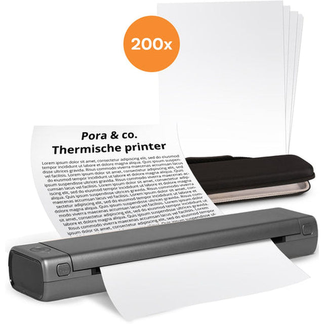 Pora&Co Thermal Printer - Portable Printer-Grey