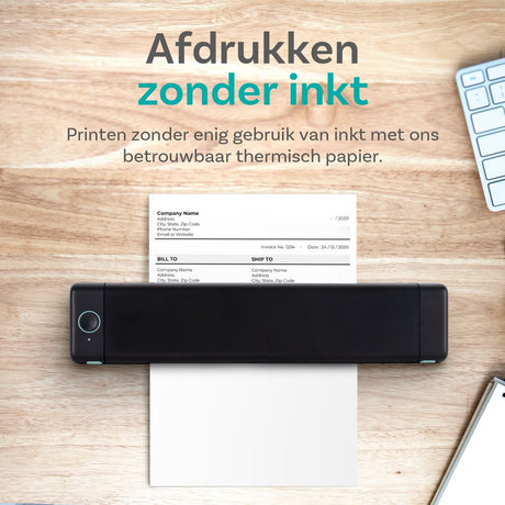 Pora&Co Thermal Printer - Portable Printer - Black/Green - image 4 of 5