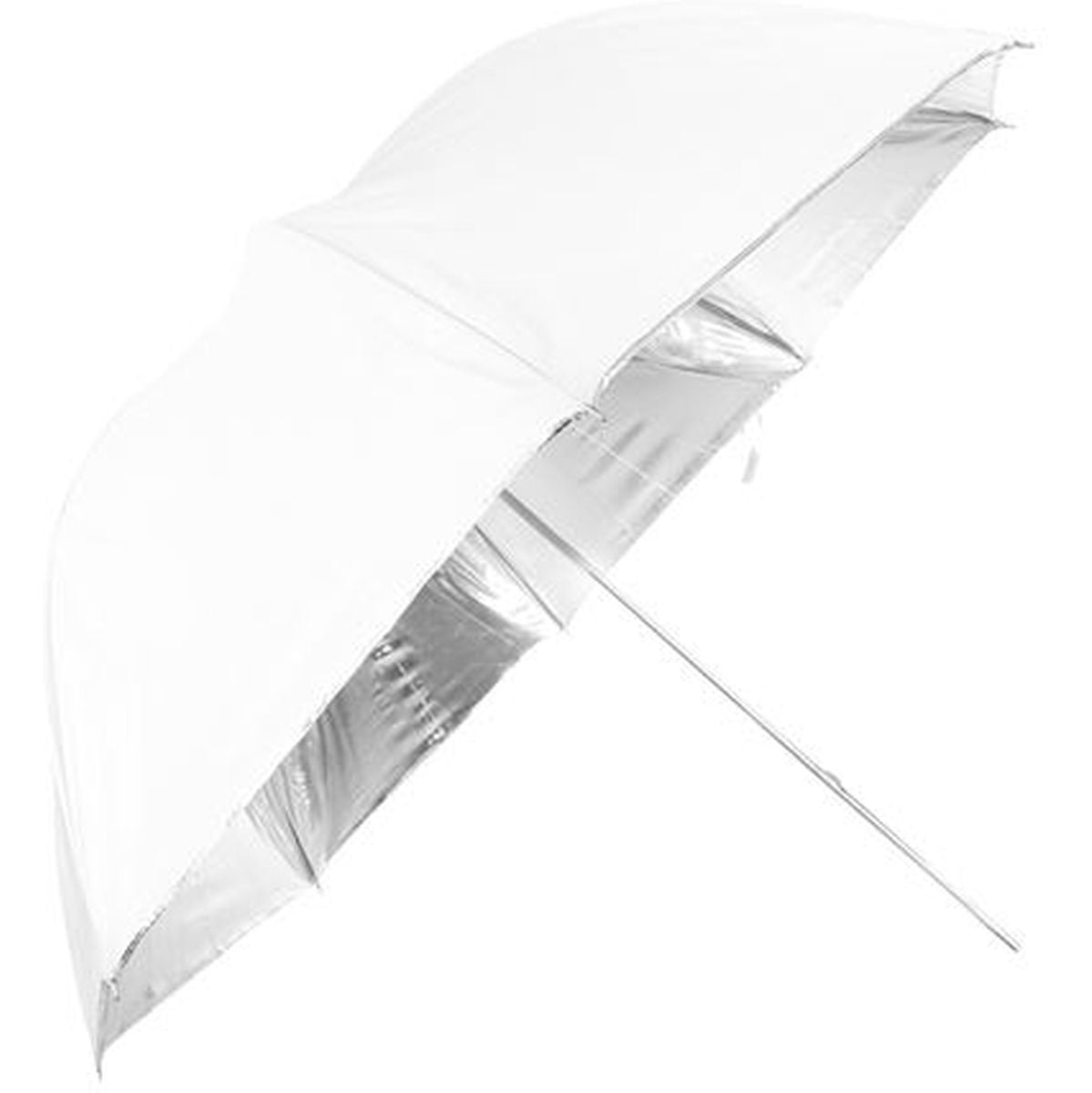 Falcon Eyes Flitsparaplu UR-48S Silver/White 122cm