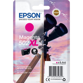 Epson Singlepack Magenta 502XL Ink C13T02W34010