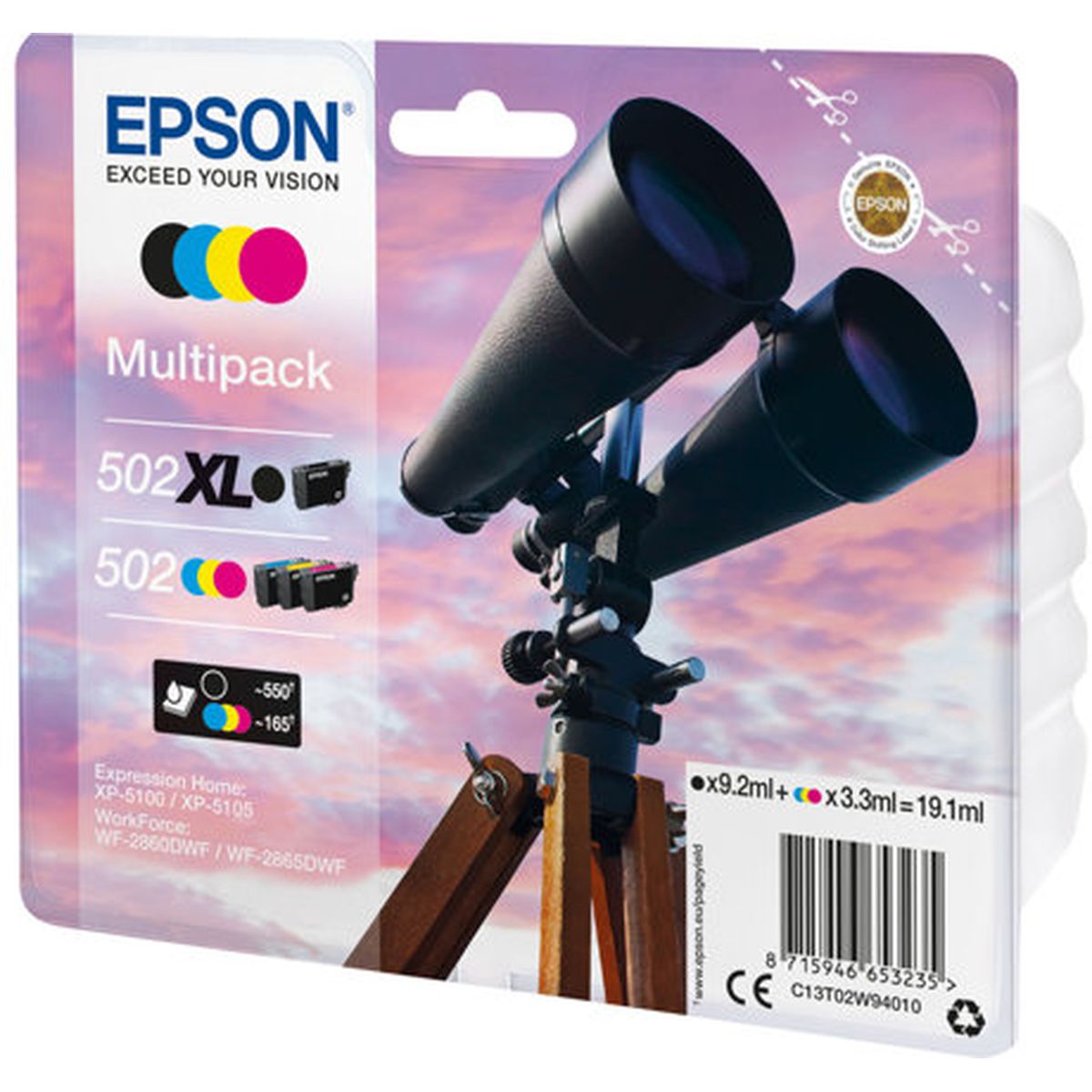Epson Multipack 4-COLOURS 502 XL Black/Std CMY C13T02W94010 - image 2 of 3