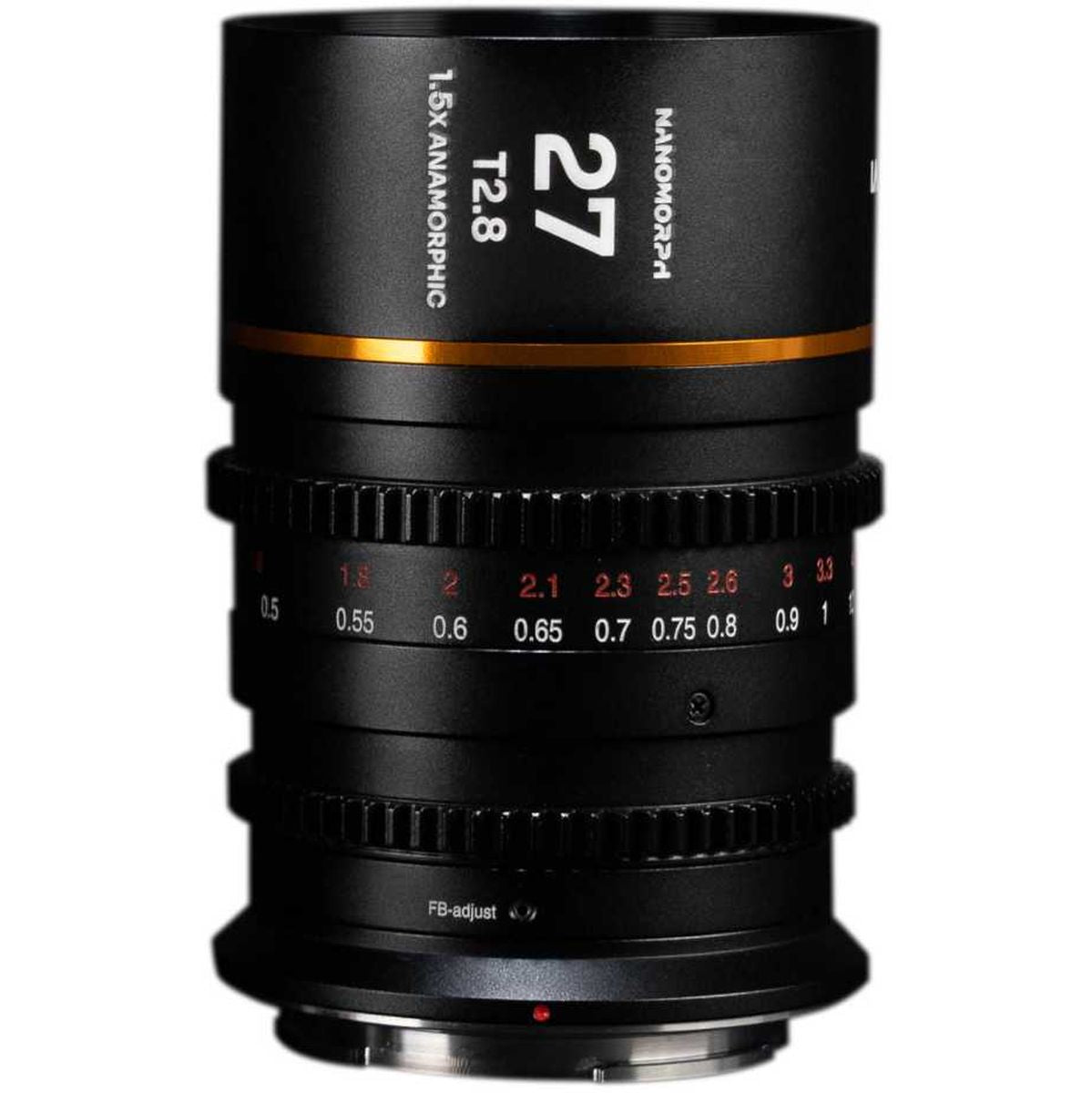 Laowa Nanomorph 27mm T2.8 1.5X S35 (Amber) (Cine) L-Mount