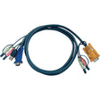 Aten KVM Cable VGA Female 15-PINS / 2X PS/2-Connector - VGA