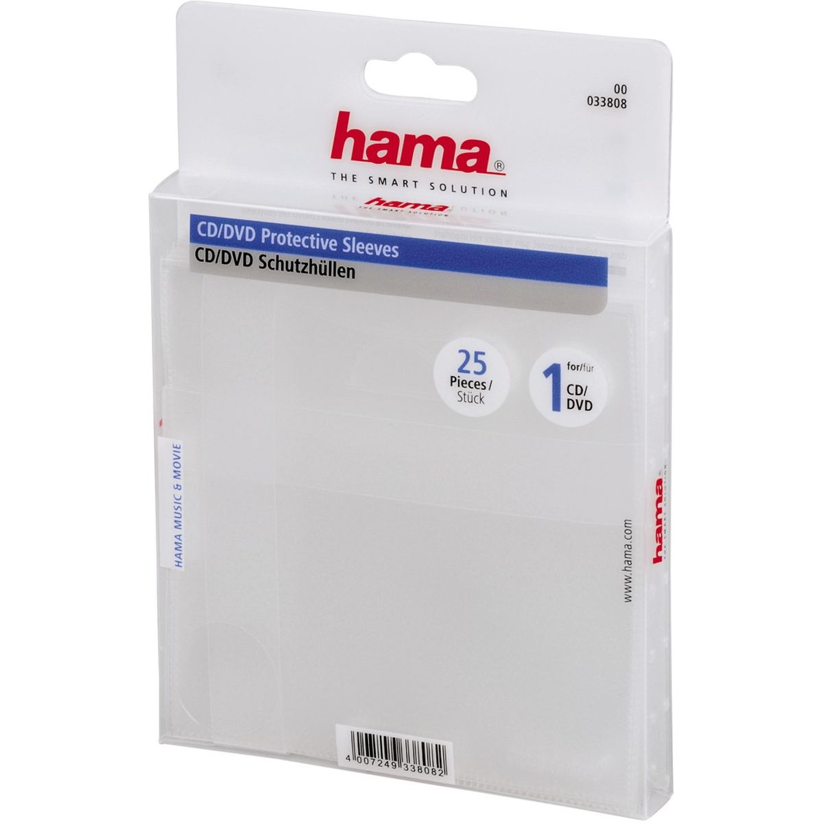 Hama CD/DVD Paper Sleeves 25-pack Transparant