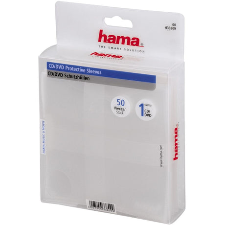 Hama CD/DVD Protective Sleeves 50-pack Transparant