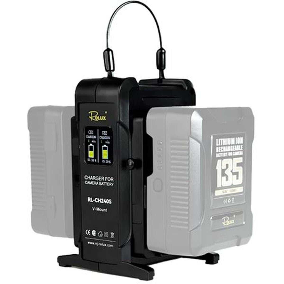 Rolux Dual Fast Charger RL-CH240S For V-Mount Battery