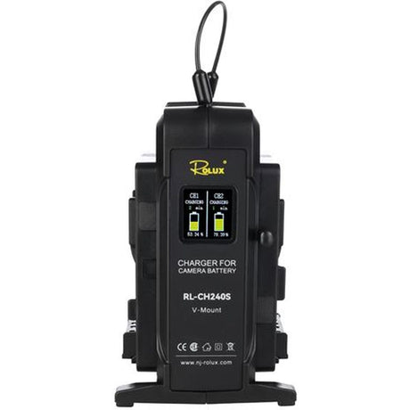 Rolux Dual Fast Charger RL-CH240S For V-Mount Battery - image 2 of 5