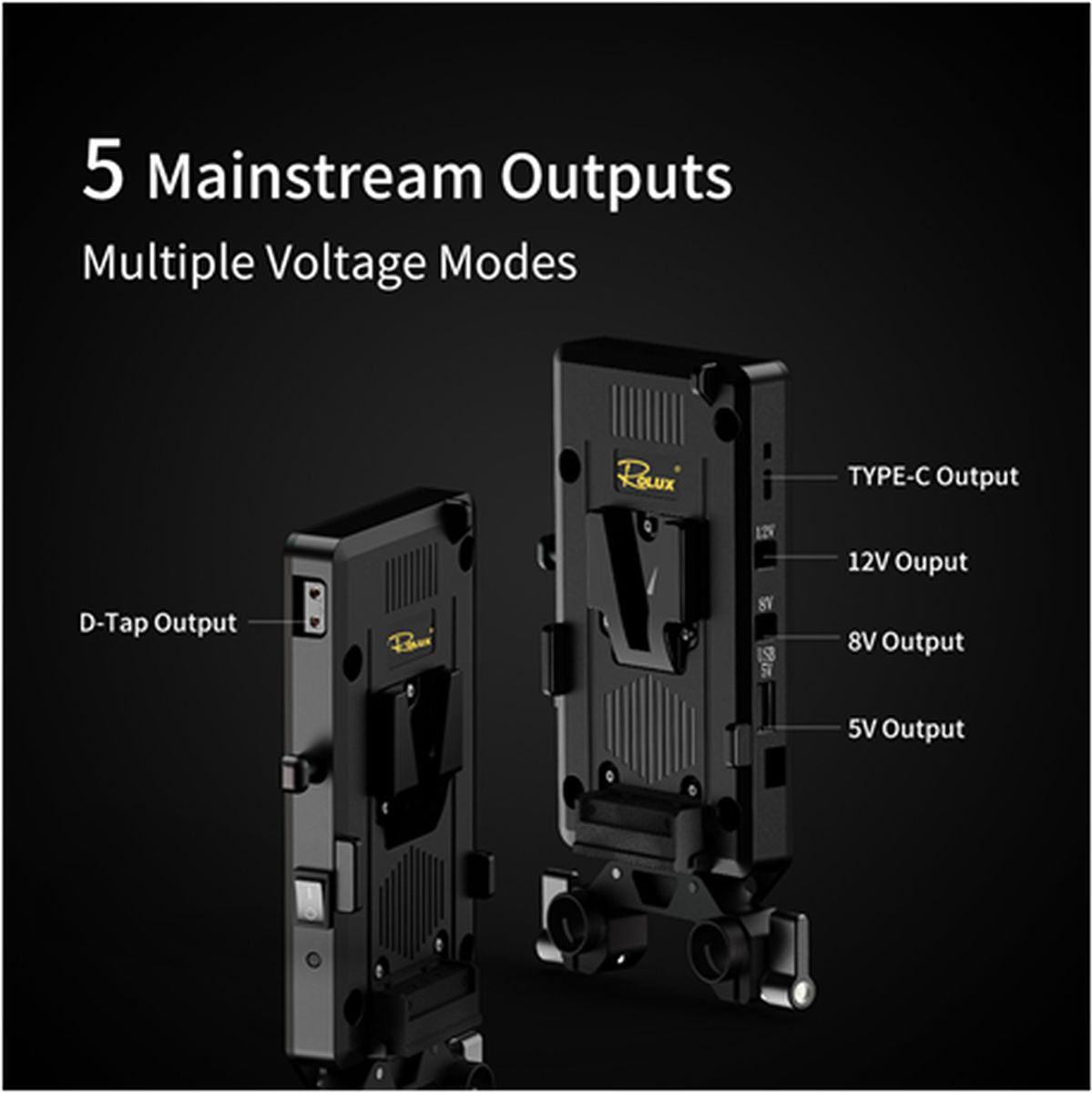 Rolux V-Mount Battery Plate RL-VP1