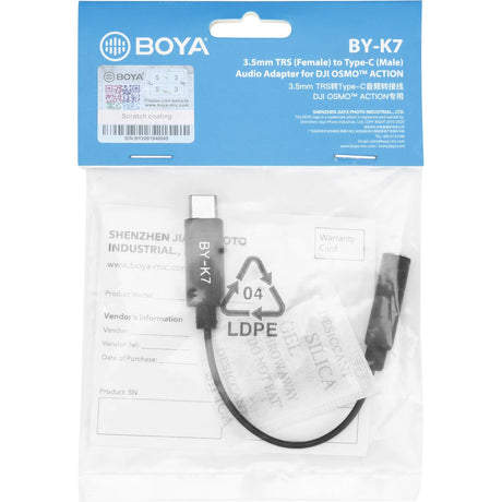 Boya Uni AD BY-K7 3.5mm TRS To USB-C For DJI Osmo Action - image 3 of 5