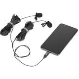 Boya Duo Clip-On Lavalier Microphone BY-M3D For USB-C