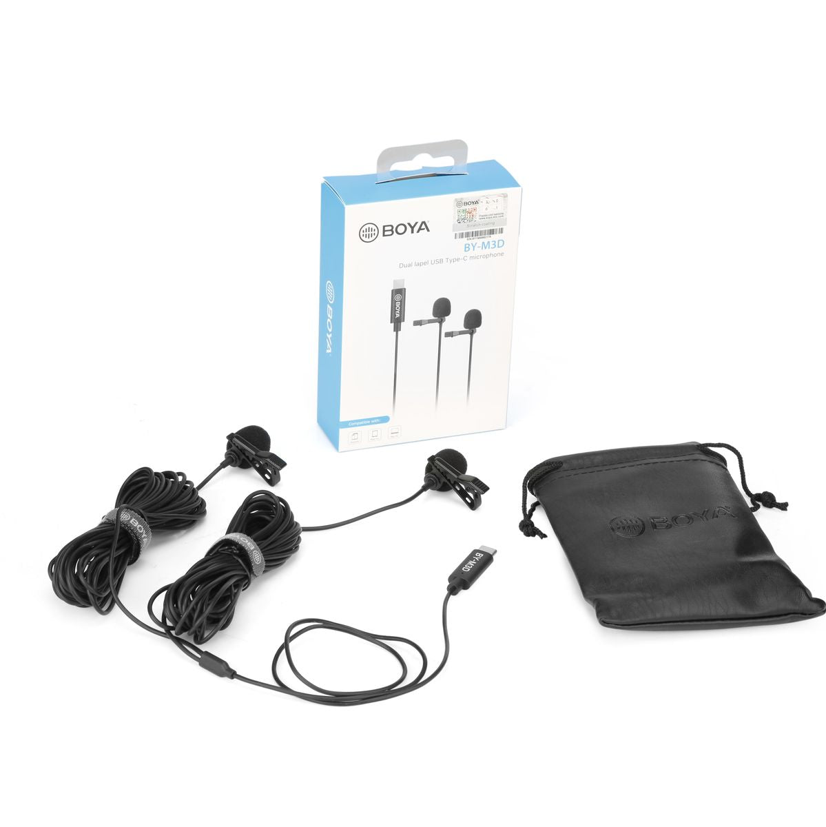 Boya Duo Clip-On Lavalier Microphone BY-M3D For USB-C