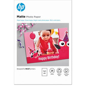 HP Matte FSC Photo Paper 4x6 25 Sheets