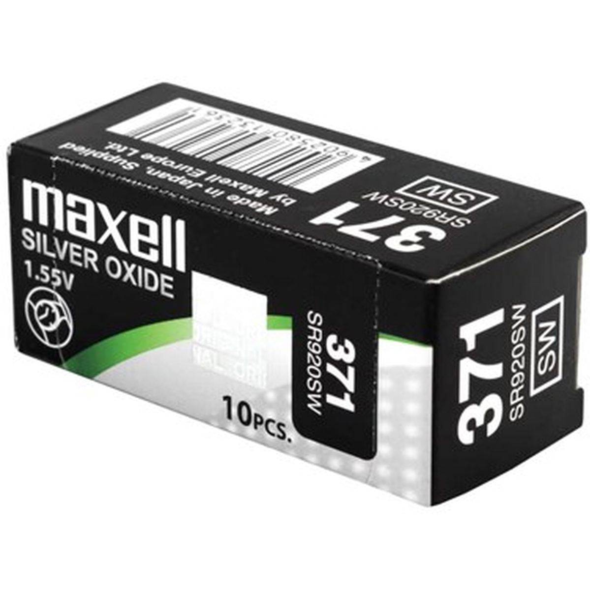 Maxell Wristwatch Battery 371 - SR920SW - 1PC EU MF - Low Drai