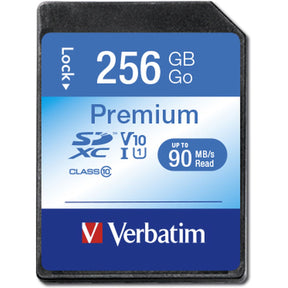 Verbatim Premium Flashgeheugenkaart 256 GB UHS Class 1 / CLASS10 300X SDXC UHS-I
