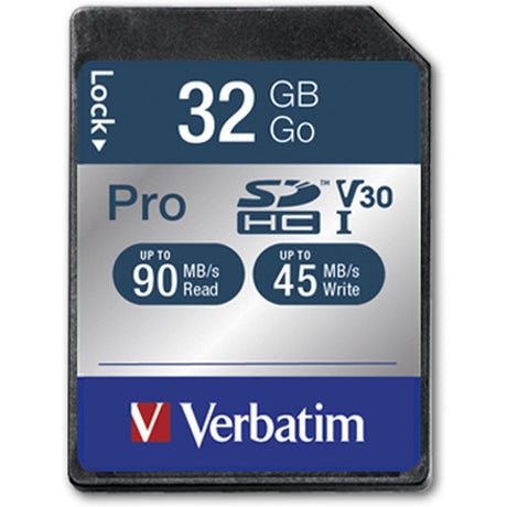 Verbatim Pro Flashgeheugenkaart 32 GB UHS Class 3 / CLASS10 300X/600X SDHC UHS-I