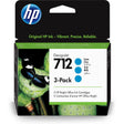 HP 712 3-pack 29-ml Cyan Designjet Ink