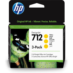 HP 712 3-pack 29-ml Yellow Designjet Ink