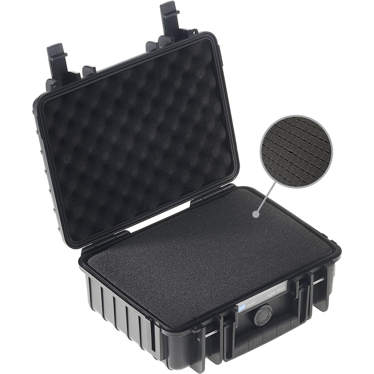B&W Outdoor.cases Type 1000 Black / Plukschuim